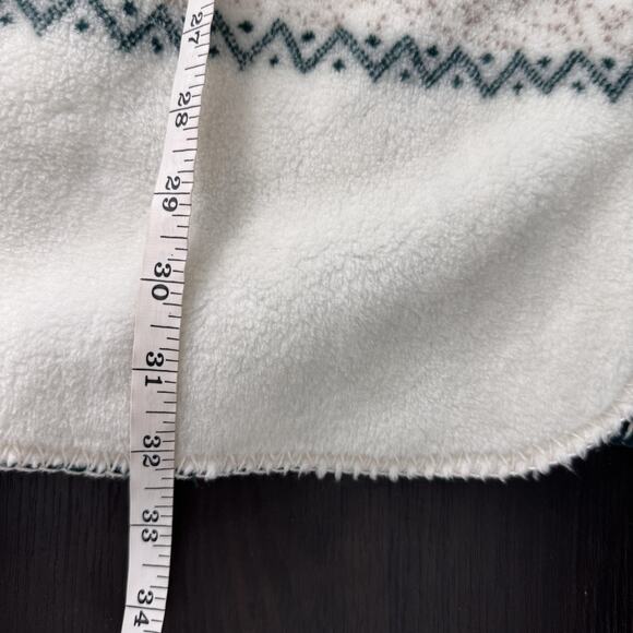 Denali Jacket Womens Medium Reversible Fleece Coat Hooded Moose Winter Scene Vtg - Picture 14 of 15